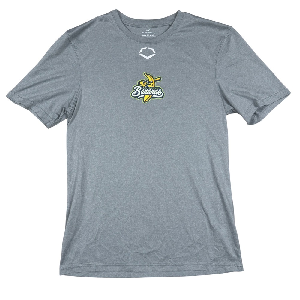 EvoShield Savannah Bananas Tee M 19.5x28.5 Baseball Gray Performance Sport Shirt